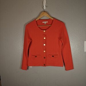 Banana Republic Women's Coral Button-Up Cardigan Size PS